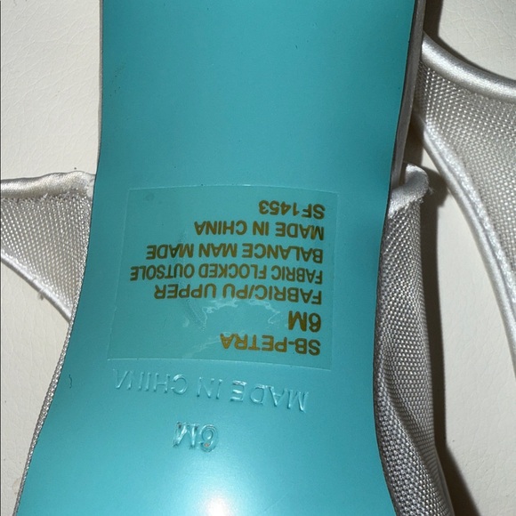 Betsey Johnson Silver Floral Slingback Heels - Picture 8 of 8